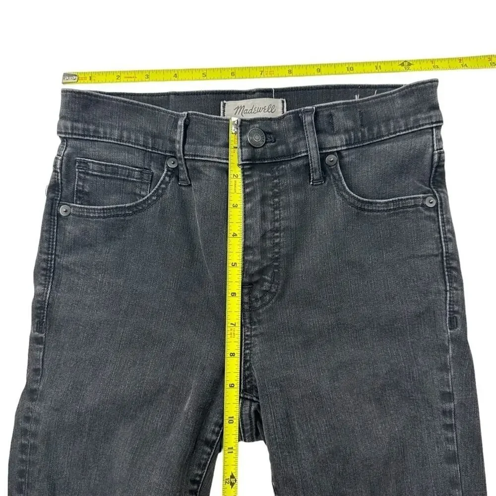 Madewell 9” high rise skinny jeans black women's 26 tall - Picture 9 of 12